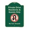 Signmission Designer Series-Private Drive Residents And Guests Only No Turn Around With Sy, 24" H, G-1824-9928 A-DES-G-1824-9928 - alternate 1
